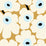 Seabrook Designs Unikko Mustard And Sky Blue Wallpaper Sample 23352X