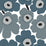 Seabrook Designs Unikko Steel Blue And Gray Wallpaper Sample 23353X