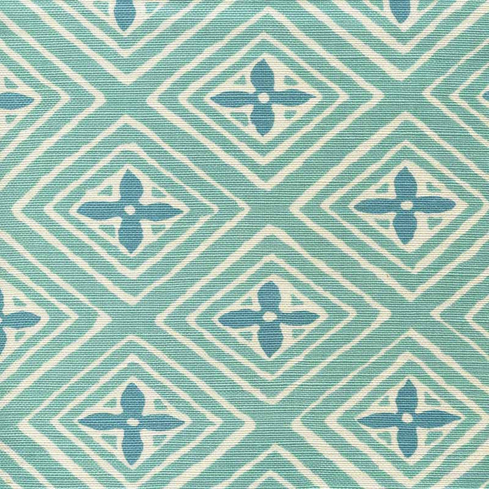 China Seas Fiorentina Two Color Turquoise Dark Turquoise Fabric Sample 2500-09