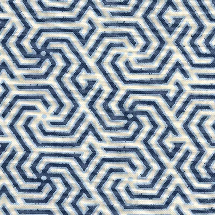 China Seas Maze Reverse Two Colors Windsor Navy Fabric Sample 2520-03