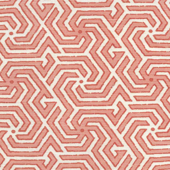 China Seas Maze Reverse Two Colors Light Orange New Shrimp Fabric Sample 2520-05