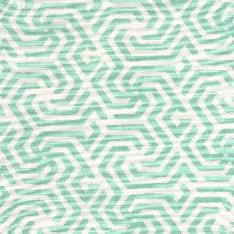 China Seas Maze Reverse One Color Turquoise Fabric 2525R-01