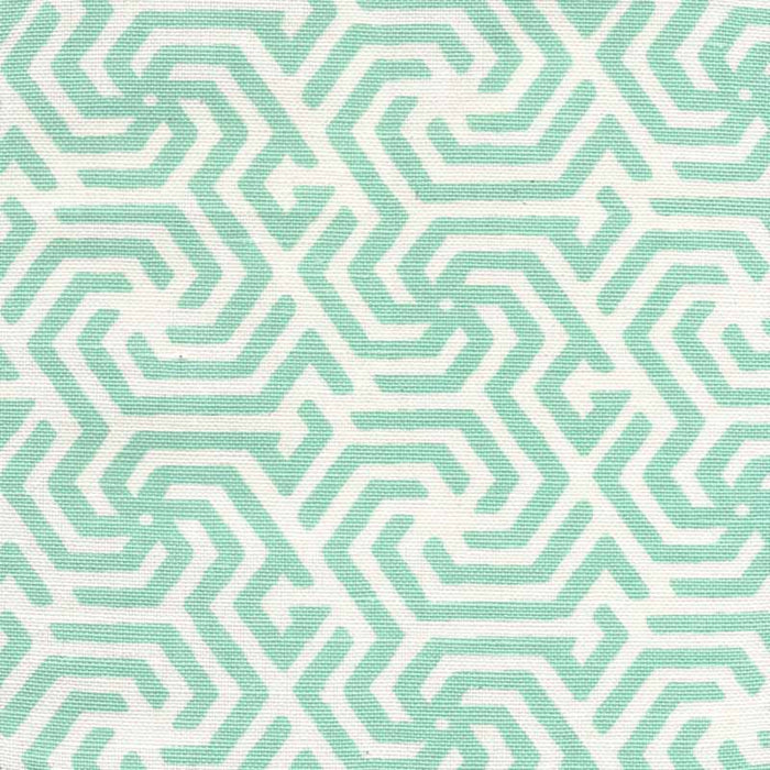 China Seas Maze Reverse One Color Turquoise Fabric Sample 2525R-01