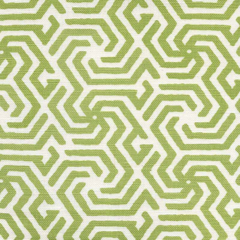 China Seas Maze Reverse One Color Spring Green Fabric 2525R-06