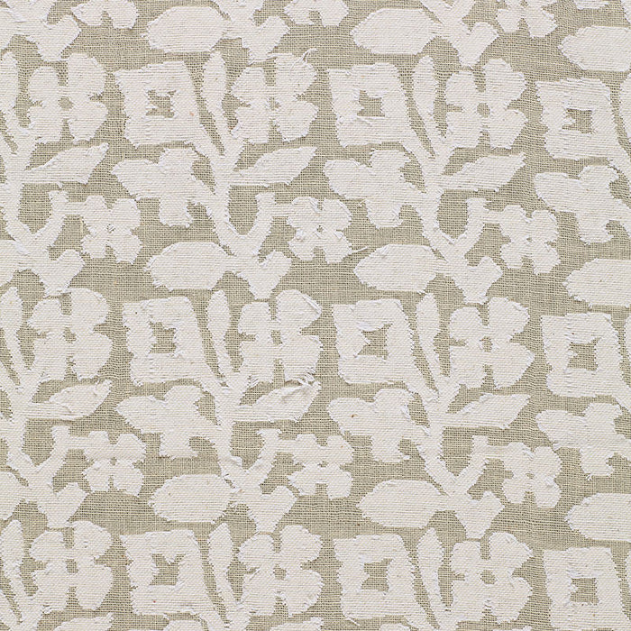 Schumacher Vine Cutwork Casement Natural Fabric 2609380