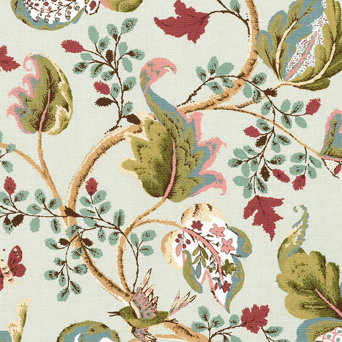 Schumacher Fox Hollow Robin's Egg Fabric 2639645