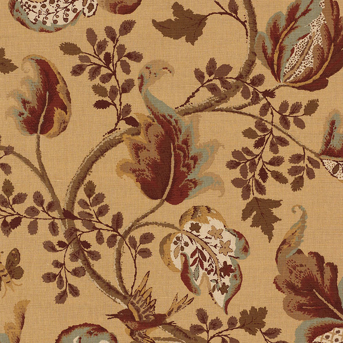 Schumacher Fox Hollow Honey And Smoke Fabric 2639647