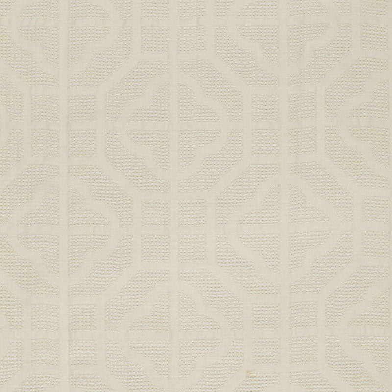 Schumacher Crossbridge Casement Ivory Fabric 2643590