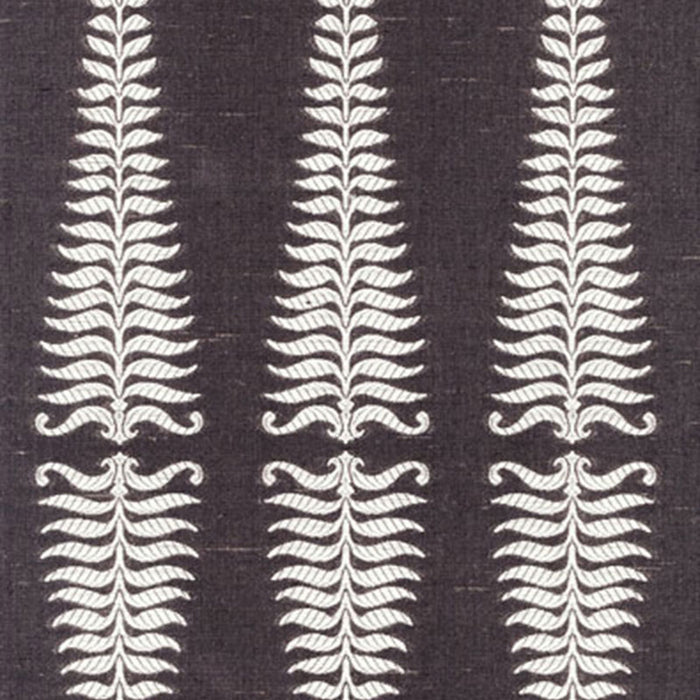 Schumacher Fern Tree Ivory/Grey Flannel Fabric 2643881