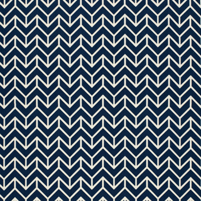 Schumacher Chevron Print Navy Fabric Sample 2644031