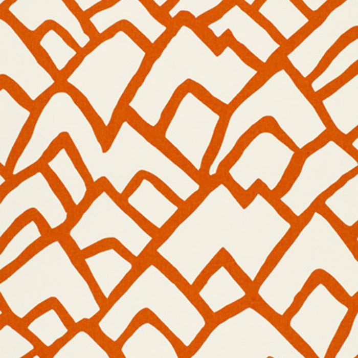 Schumacher Zimba Orange Fabric Sample 2644331