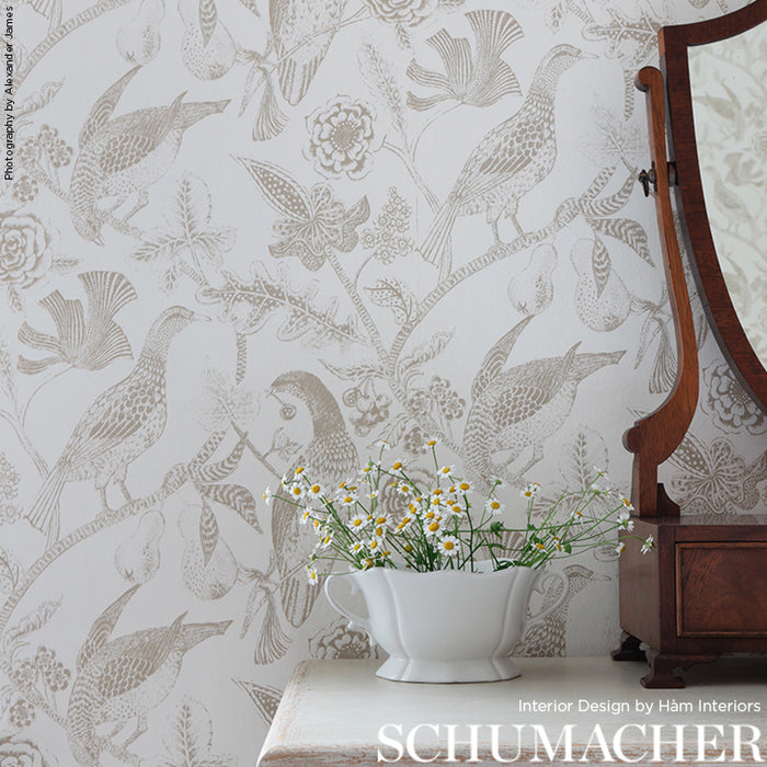 Schumacher Katmandu Beige Wallpaper 2700200