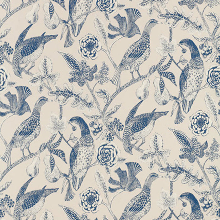 Schumacher Katmandu Navy Wallpaper 2700201