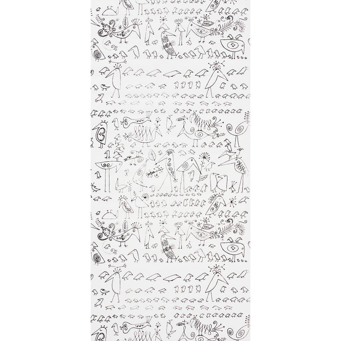 Schumacher Aviary Black On White Wallpaper 2705510