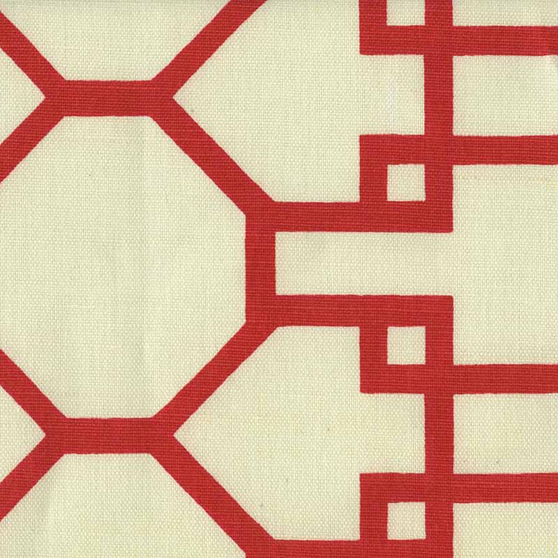 Quadrille Brighton Red Fabric Sample 300406F