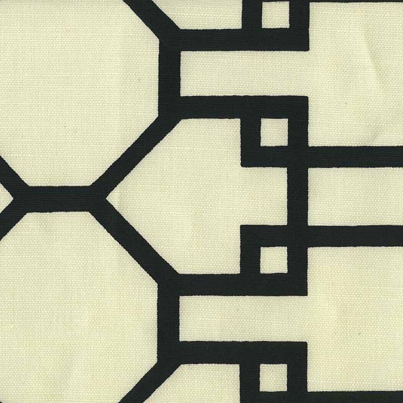 Quadrille Brighton Black Fabric Sample 300410F