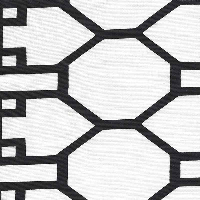 Quadrille Brighton Black Fabric Sample 300410FW