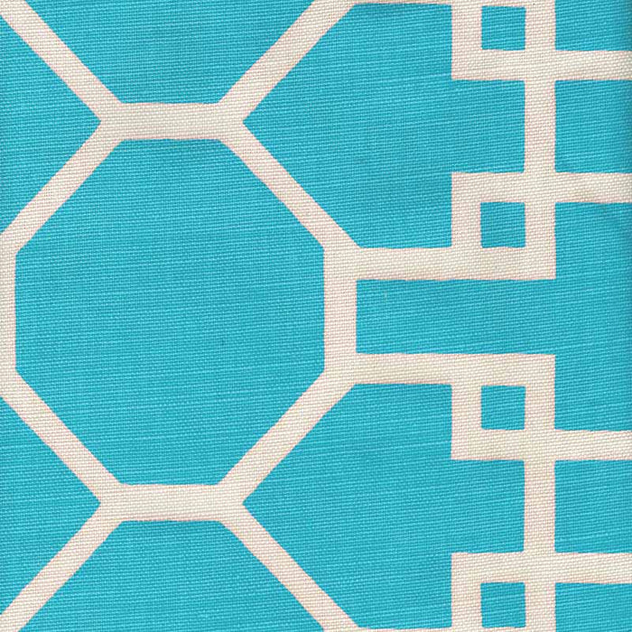 Quadrille Brighton Reverse Turquoise Fabric Sample 300422F