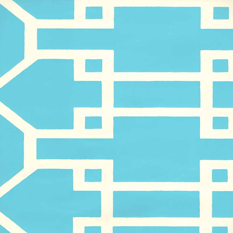 Quadrille Brighton Reverse Turquoise Wallpaper 300422OWP