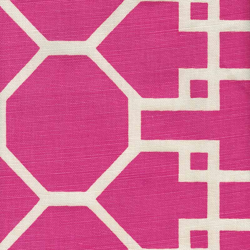 Quadrille Brighton Reverse Magenta Fabric 300425F