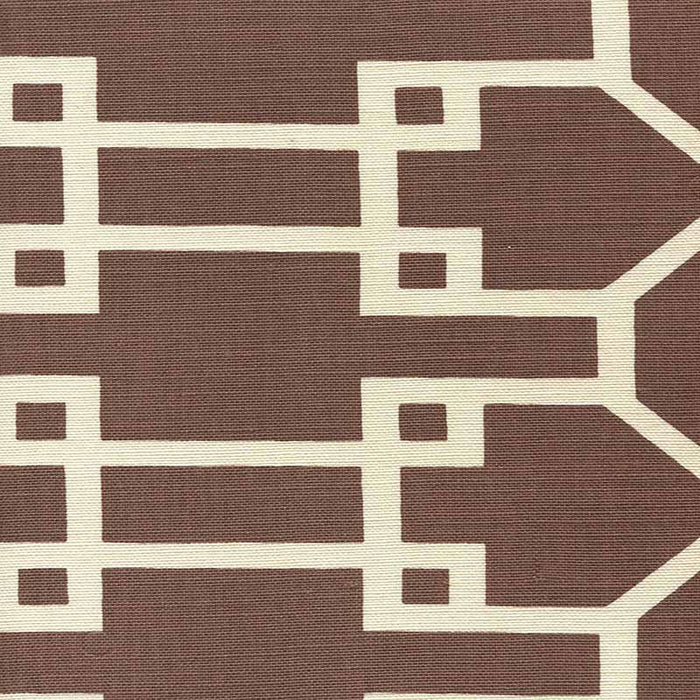 Quadrille Brighton Reverse Brown Fabric Sample 300428F