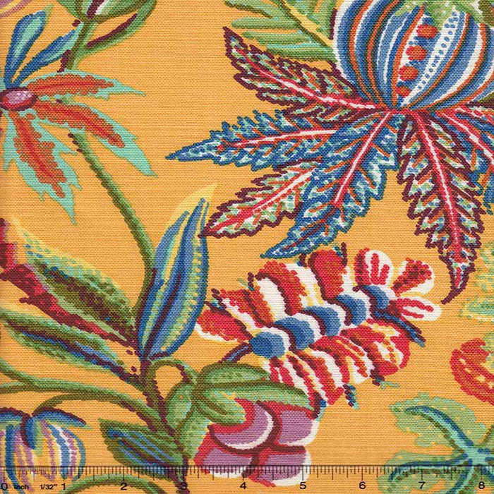 Quadrille Jacaranda Multi On Mango Fabric Sample 301591F