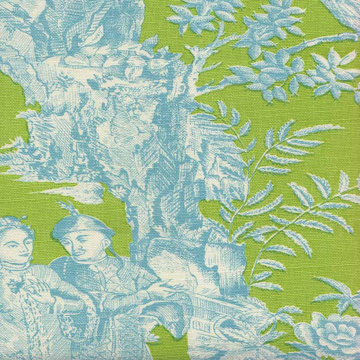 Quadrille Paradise Garden Turquoise Fabric Sample 301967F