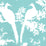 Quadrille Paradise Background Turquoise Wallpaper Sample 301980WWP