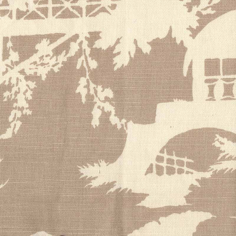 Quadrille Paradise Background Taupe Fabric 301987F