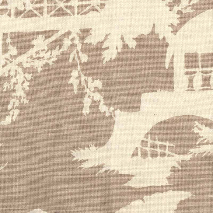 Quadrille Paradise Background Taupe Fabric Sample 301987F