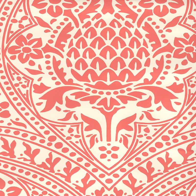 Quadrille Pina Tomato Wallpaper 302132W