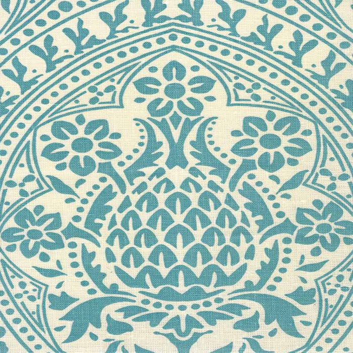 Quadrille Pina Dark Turquoise Fabric Sample 302133F