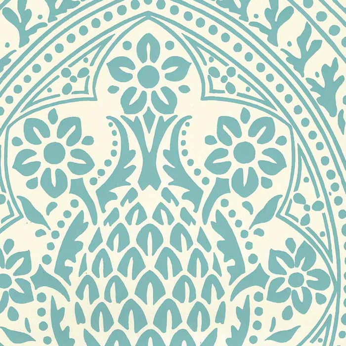 Quadrille Pina Dark Turquoise Wallpaper 302133W