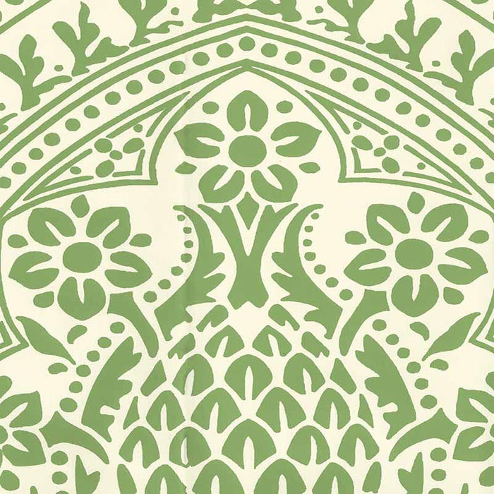 Quadrille Pina Jungle Green Wallpaper Sample 302134W