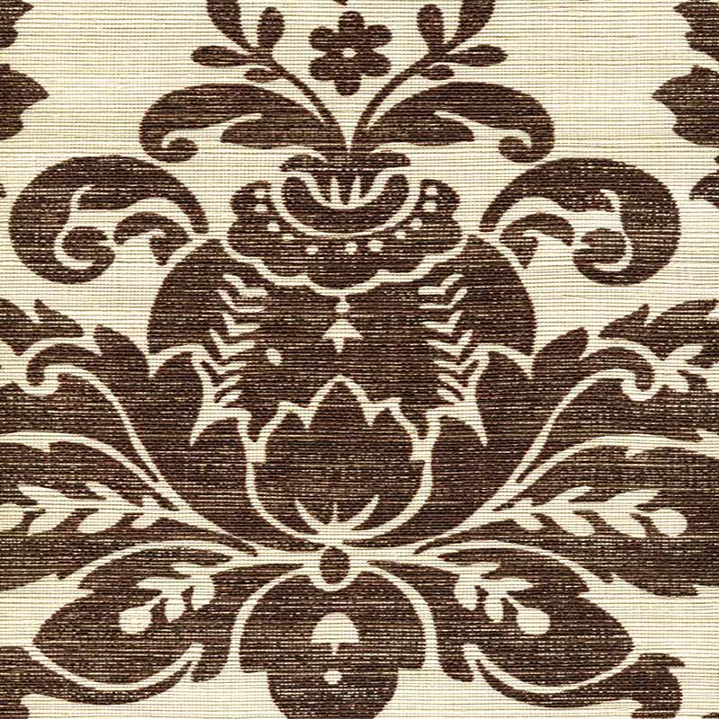 Quadrille Monty On Grasscloth Brown Wallpaper 302150R-01