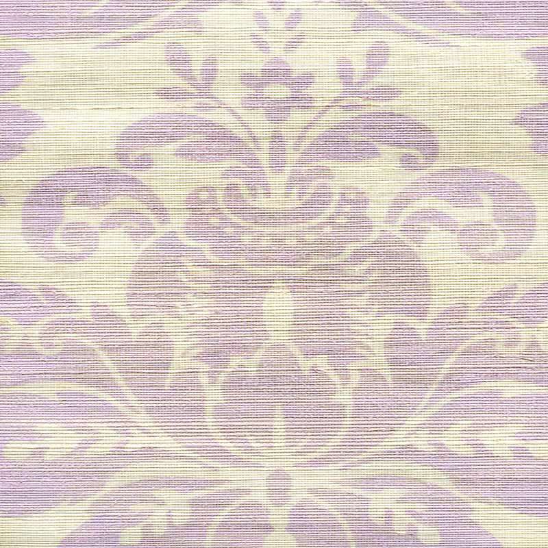 Quadrille Monty On Grasscloth Lavender Wallpaper 302150R-03