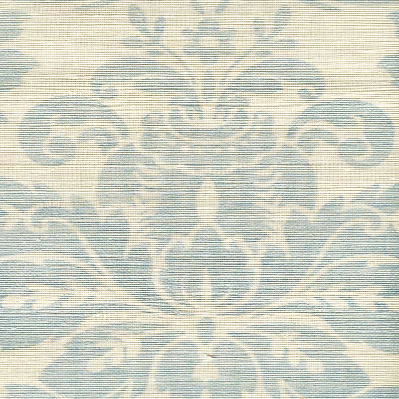 Quadrille Monty On Grasscloth Windsor-blue Wallpaper 302150R-08