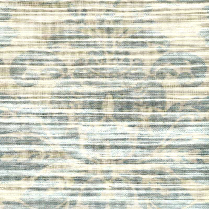 Quadrille Monty On Grasscloth Windsor-blue Wallpaper 302150R-08