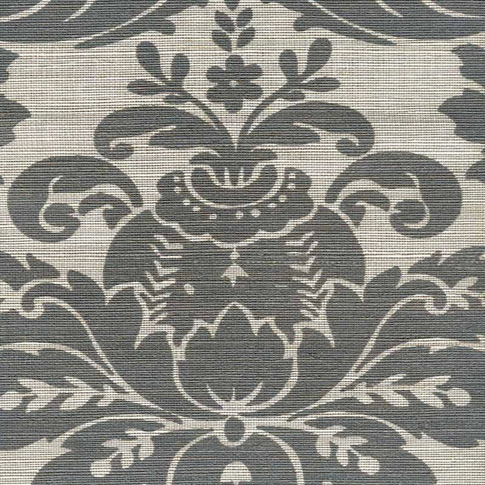 Quadrille Monty On Grasscloth Gray Wallpaper 302150R-10SIL