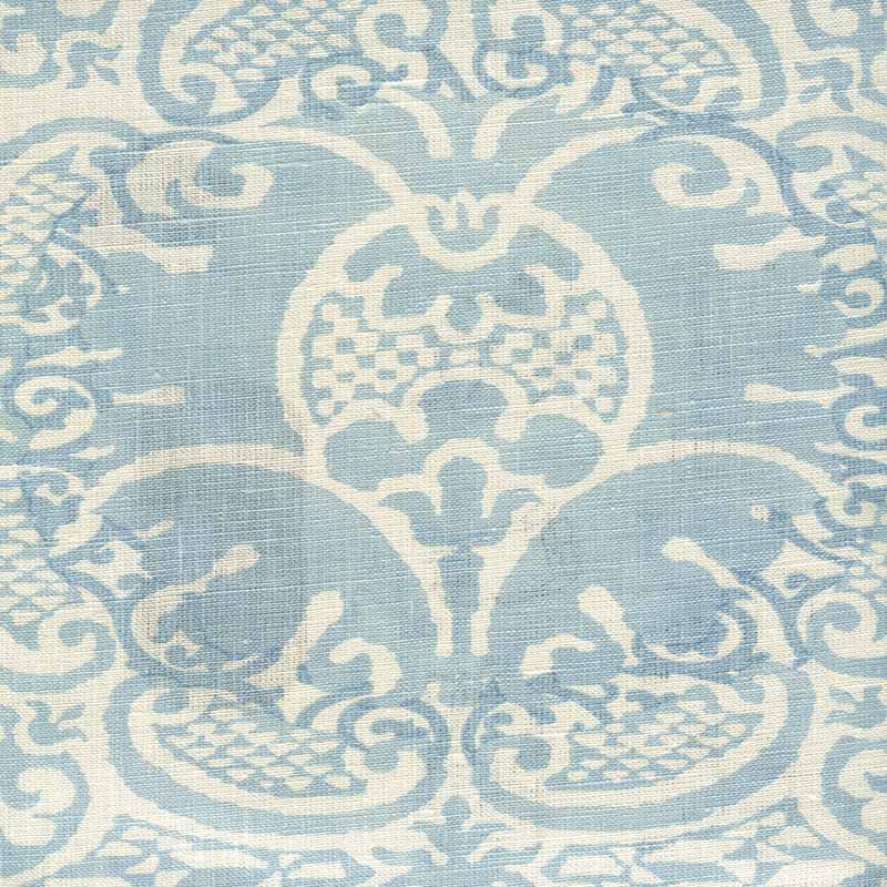 Quadrille Veneto Neutral Soft Windsor Blue Fabric 302200B-03