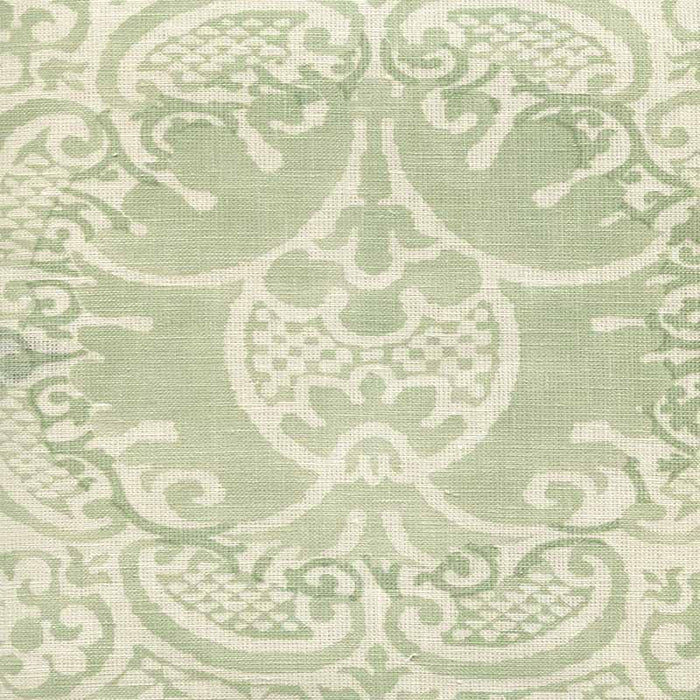 Quadrille Veneto Neutral Soft French Green Fabric Sample 302200B-04