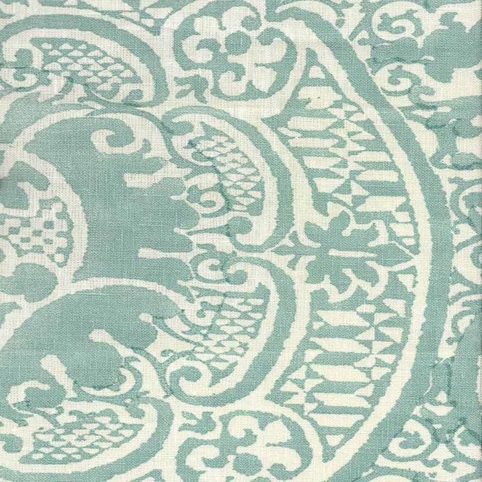 Quadrille Veneto Teal Fabric Sample 302209F