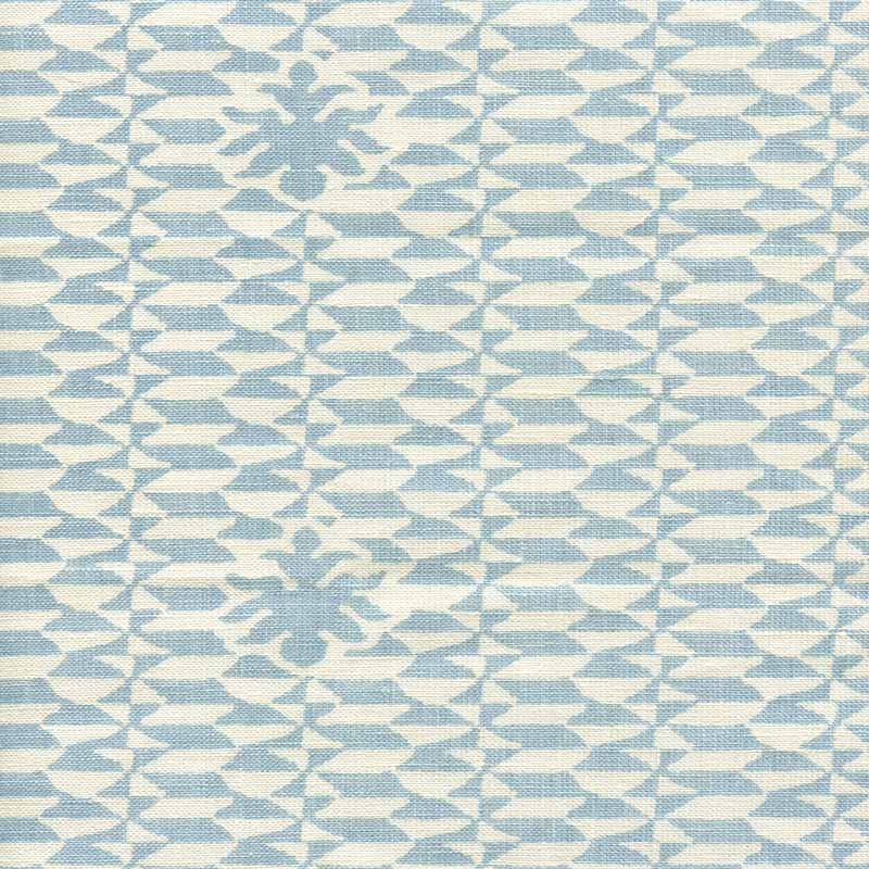 Quadrille Carlo Ii Neutral Soft Windsor Blue Fabric 302230B-03