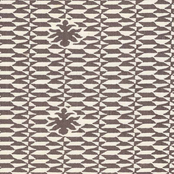 Quadrille Carlo Ii Brown Fabric Sample 302237F