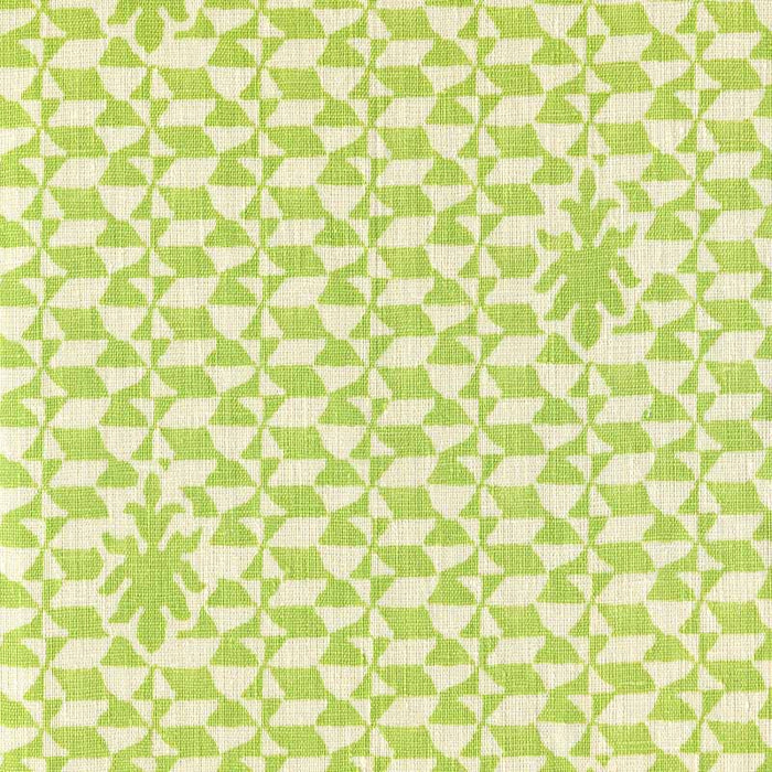 Quadrille Carlo Ii Green Fabric Sample 302238F