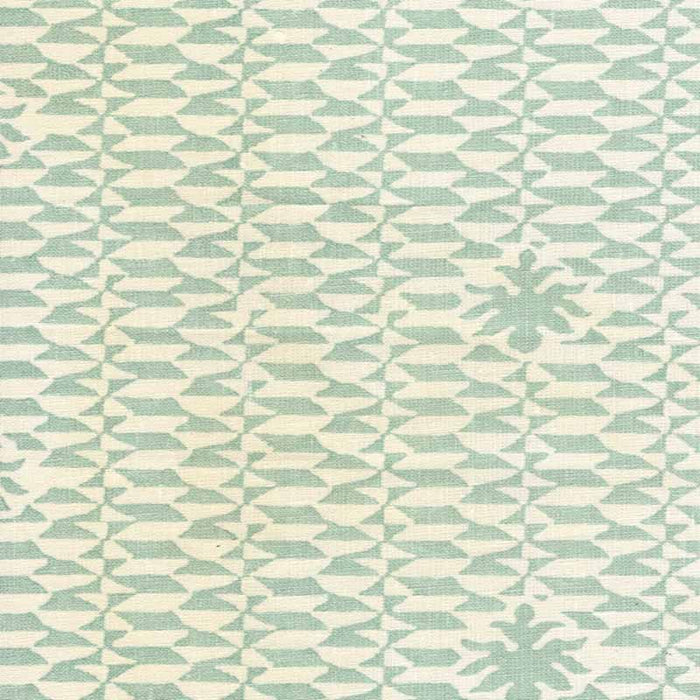 Quadrille Carlo Ii Teal Fabric 302239F