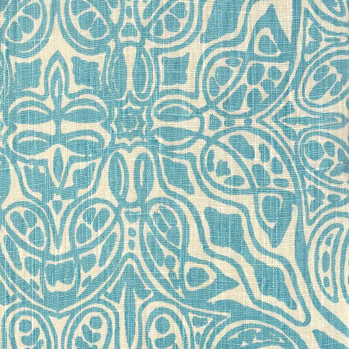 Quadrille San Michele Turquoise Fabric Sample 302259F