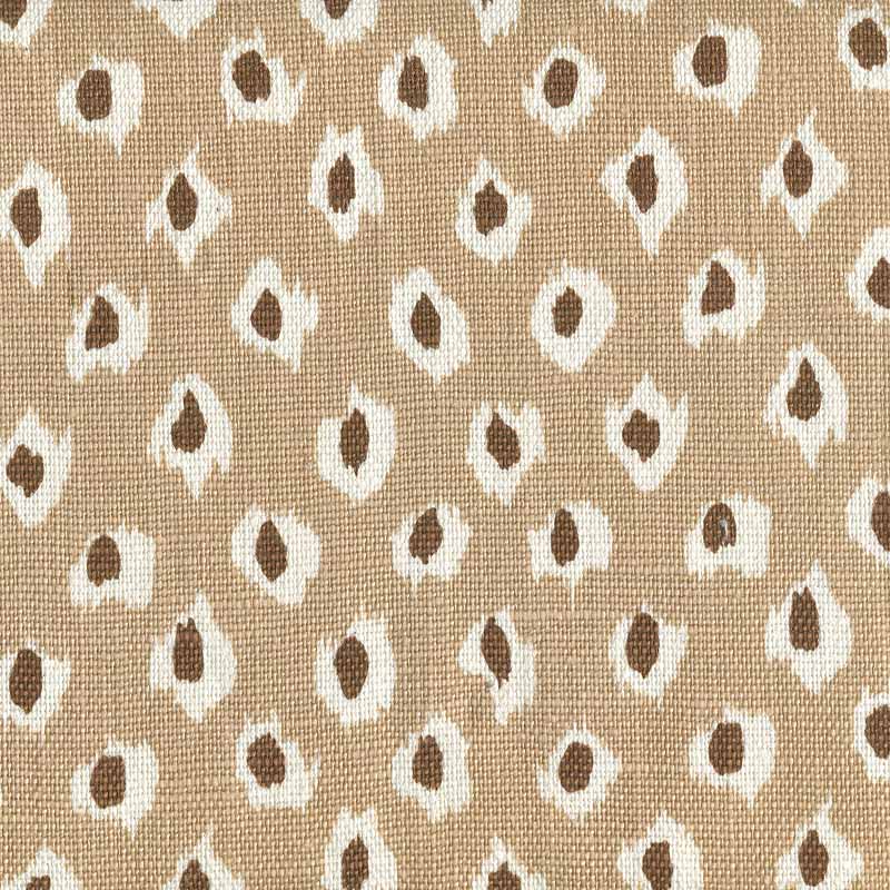 Quadrille Moroc Pumice Brown On Oyster Fabric Sample 302270P