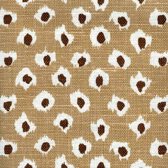 Quadrille Moroc Camel Brown On Oyster Fabric Sample 302271P