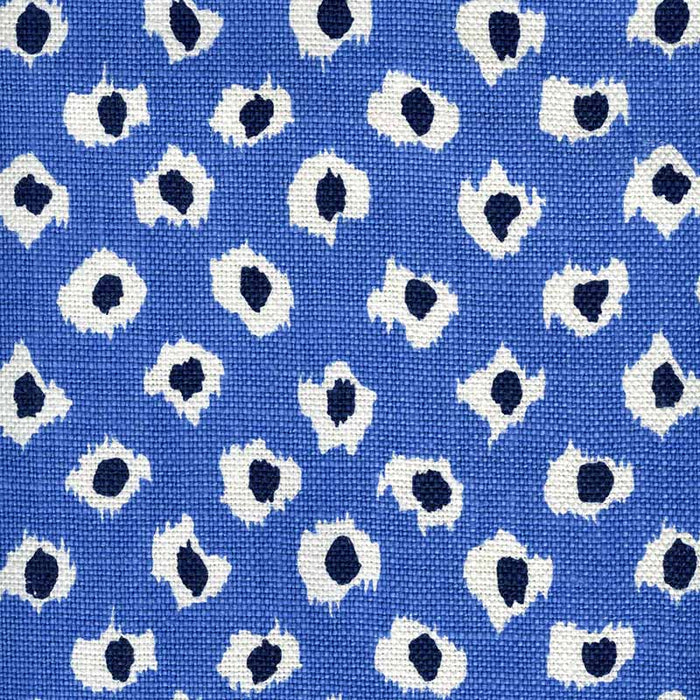 Quadrille Moroc Pacific Blue Navy On Oyster Fabric 302272P